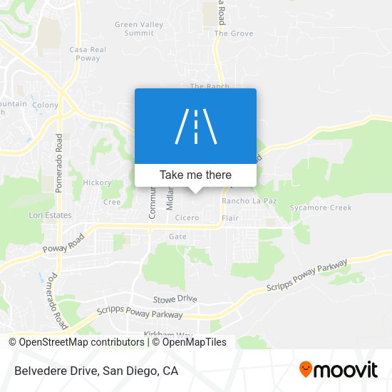 Mapa de Belvedere Drive