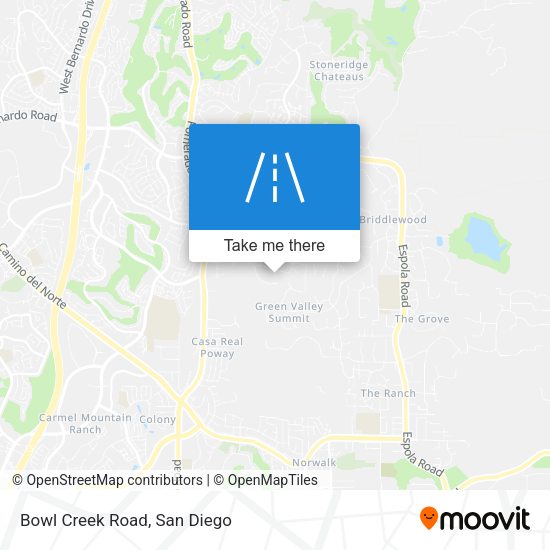 Mapa de Bowl Creek Road