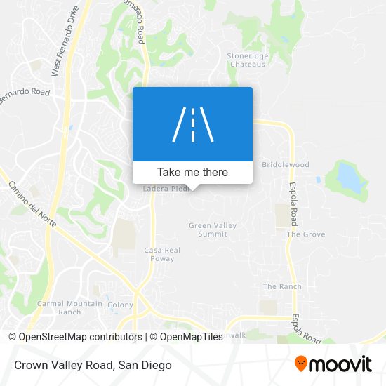 Crown Valley Road map
