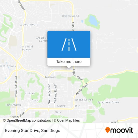 Evening Star Drive map