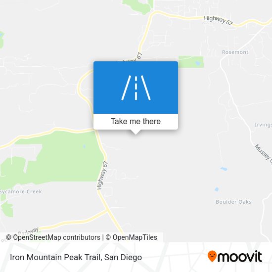 Iron Mountain Peak Trail map