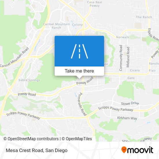 Mapa de Mesa Crest Road