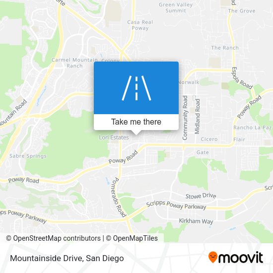 Mountainside Drive map