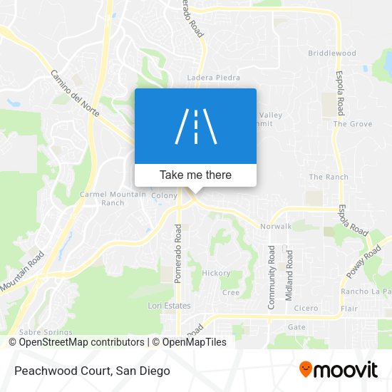 Mapa de Peachwood Court