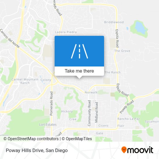 Poway Hills Drive map