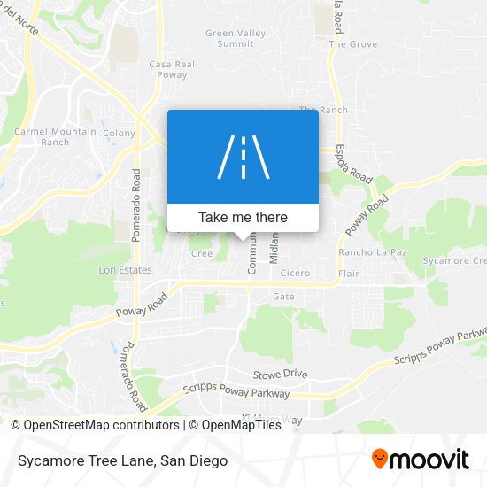 Sycamore Tree Lane map