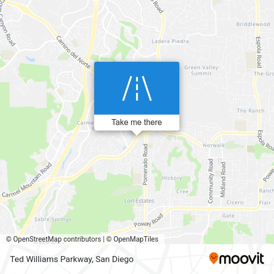 Ted Williams Parkway map