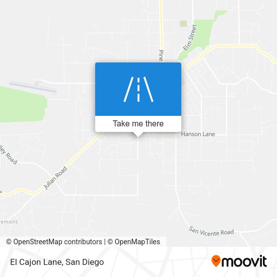 El Cajon Lane map