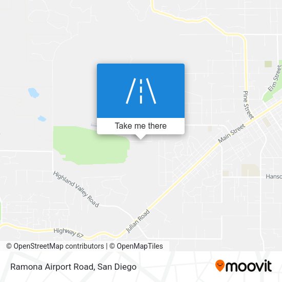 Ramona Airport Road map