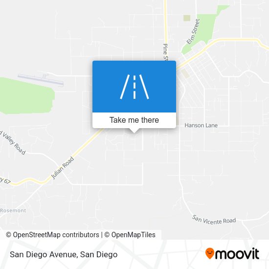 Mapa de San Diego Avenue