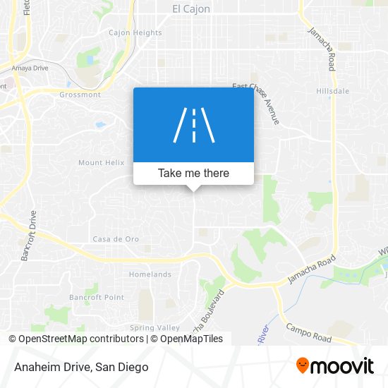 Anaheim Drive map