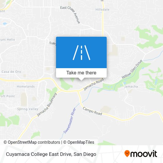 Mapa de Cuyamaca College East Drive