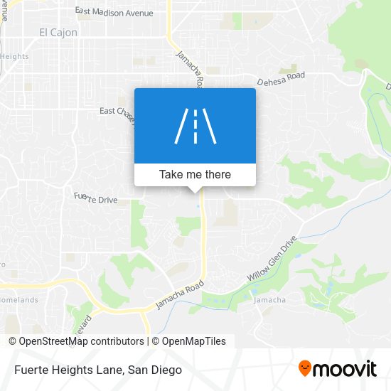 Fuerte Heights Lane map