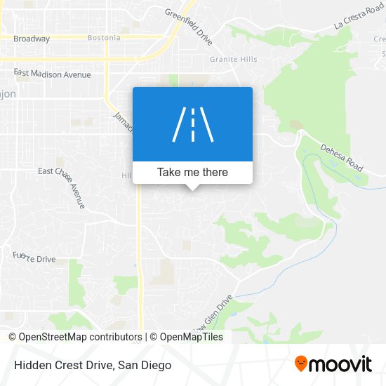 Mapa de Hidden Crest Drive