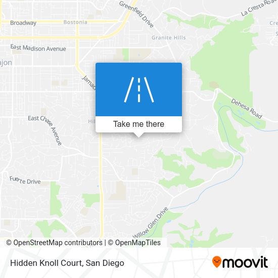 Hidden Knoll Court map