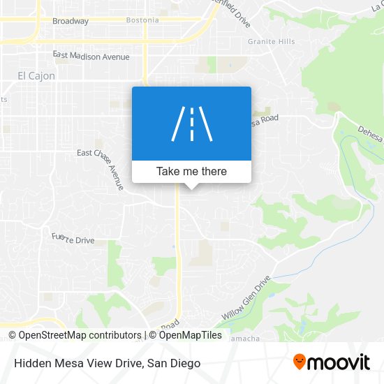 Mapa de Hidden Mesa View Drive