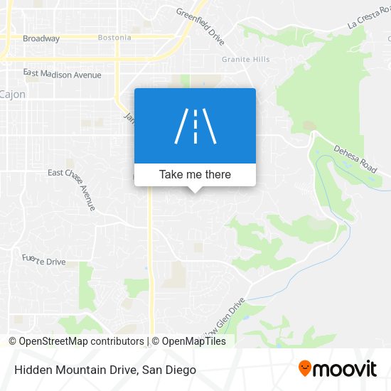 Mapa de Hidden Mountain Drive