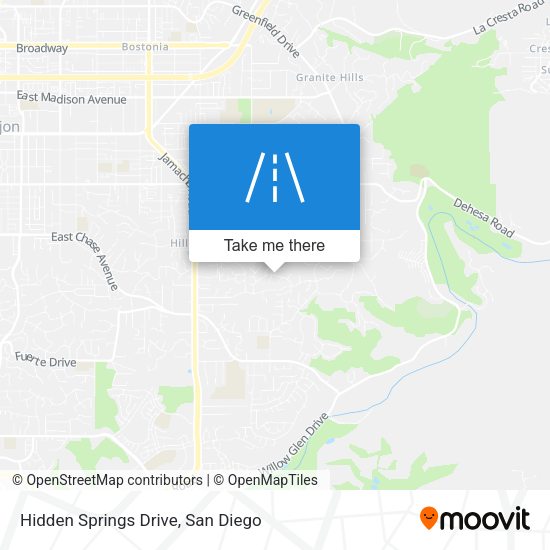Mapa de Hidden Springs Drive