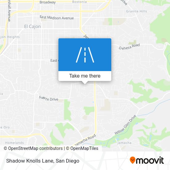 Shadow Knolls Lane map