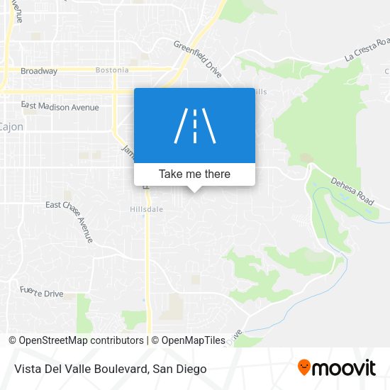 Vista Del Valle Boulevard map