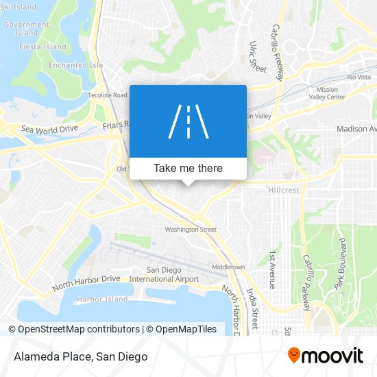 Alameda Place map