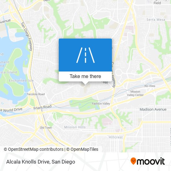 Alcala Knolls Drive map