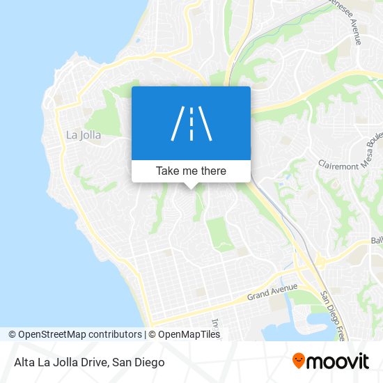 Alta La Jolla Drive map
