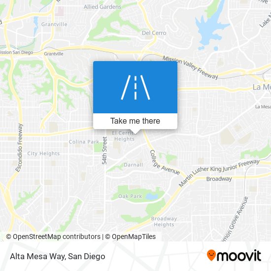 Alta Mesa Way map