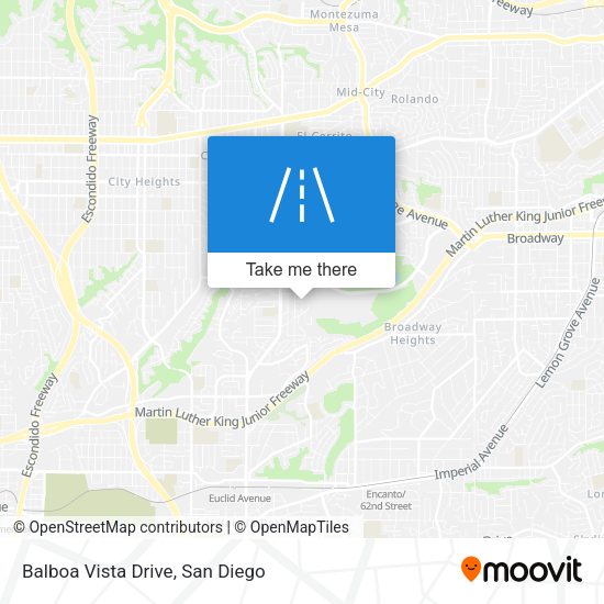 Balboa Vista Drive map