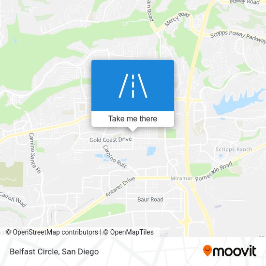Mapa de Belfast Circle