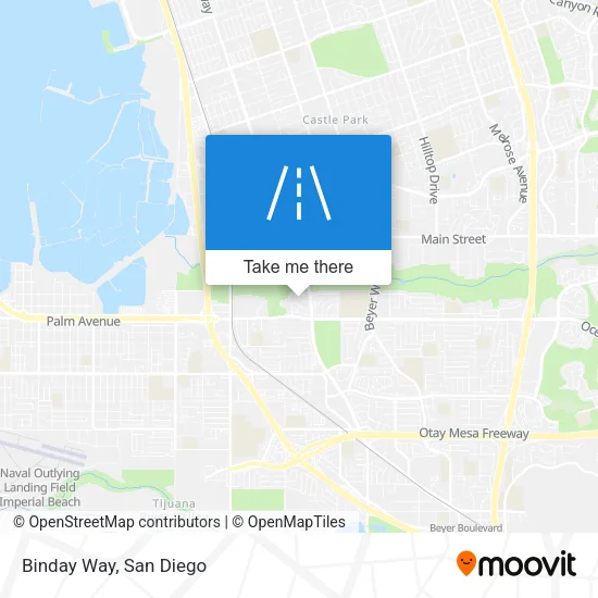 Binday Way map
