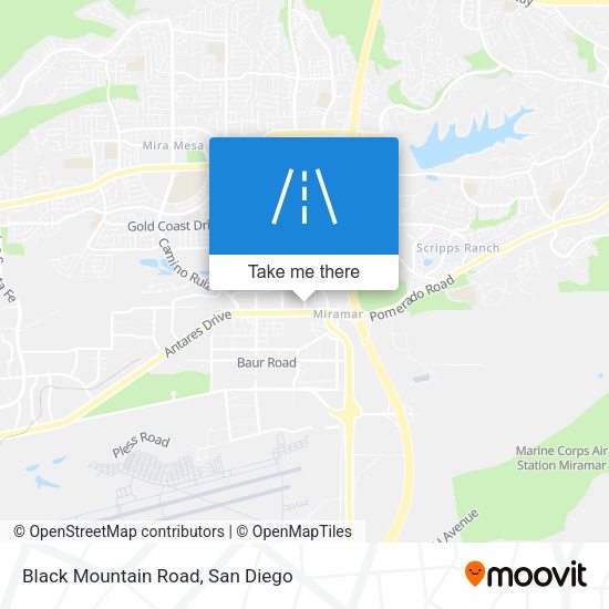 Black Mountain Road map