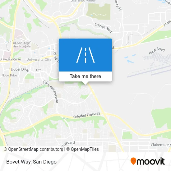 Bovet Way map