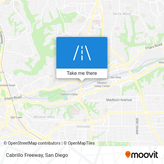Mapa de Cabrillo Freeway