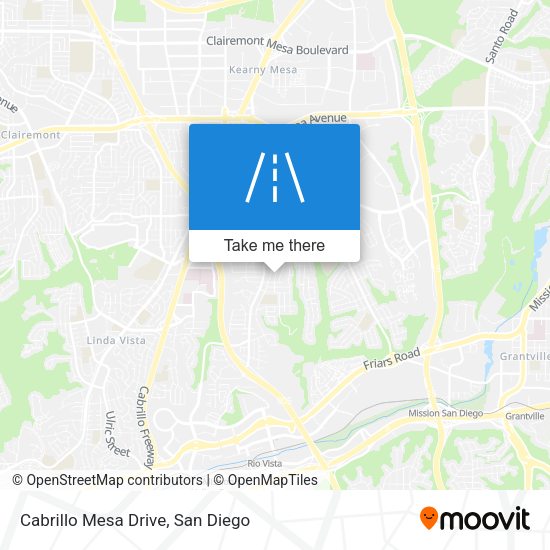 Cabrillo Mesa Drive map