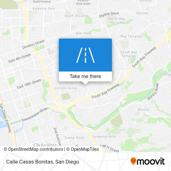 Mapa de Calle Casas Bonitas