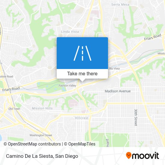 Camino De La Siesta map
