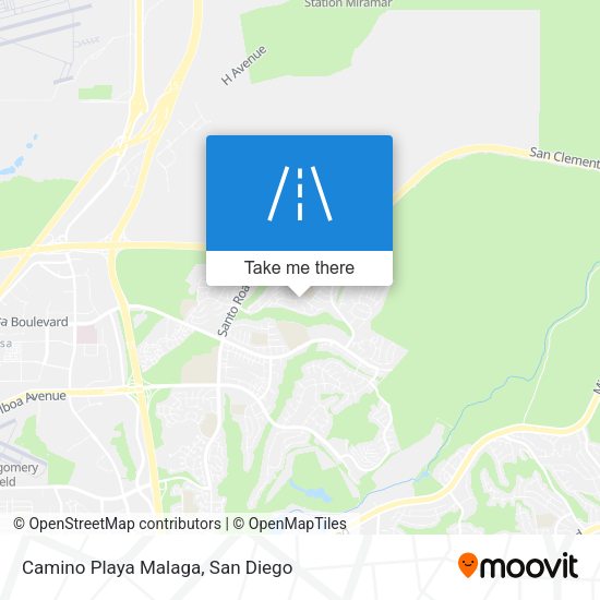 Mapa de Camino Playa Malaga