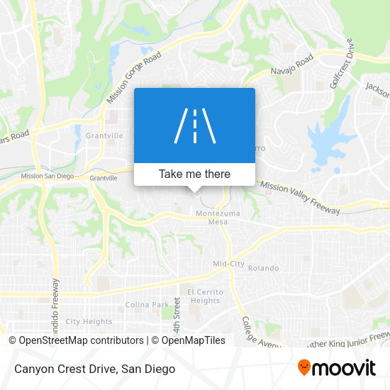 Canyon Crest Drive map