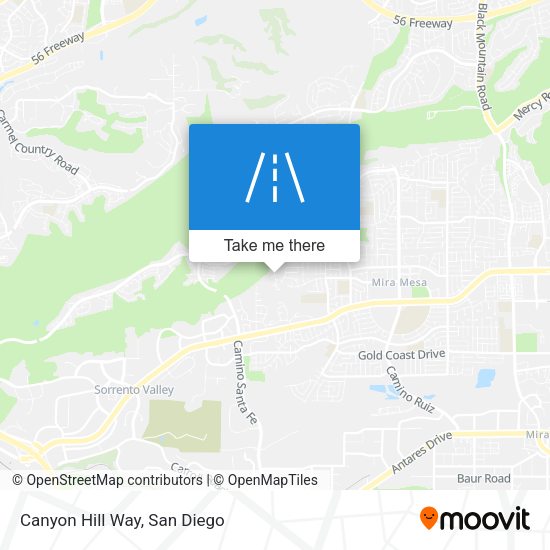 Canyon Hill Way map