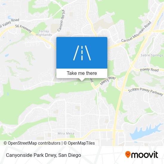 Canyonside Park Drwy map
