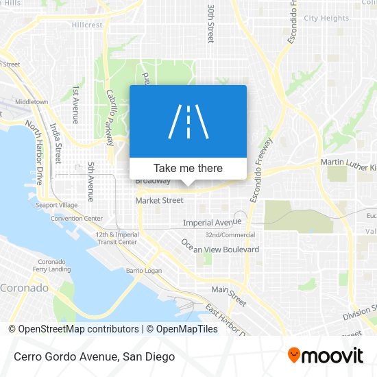 Mapa de Cerro Gordo Avenue