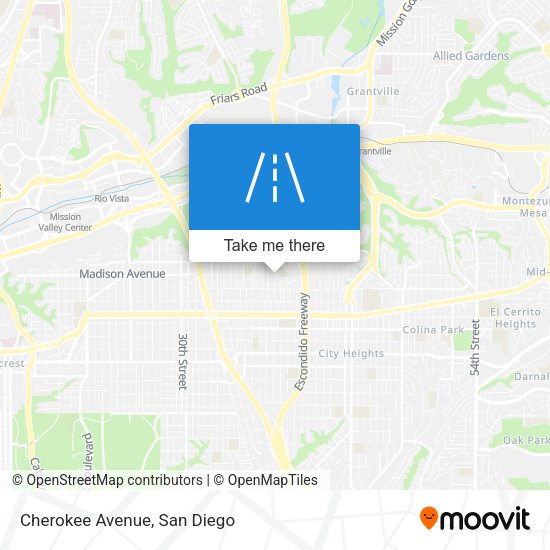 Mapa de Cherokee Avenue
