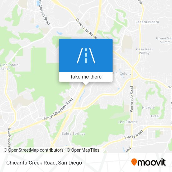 Mapa de Chicarita Creek Road