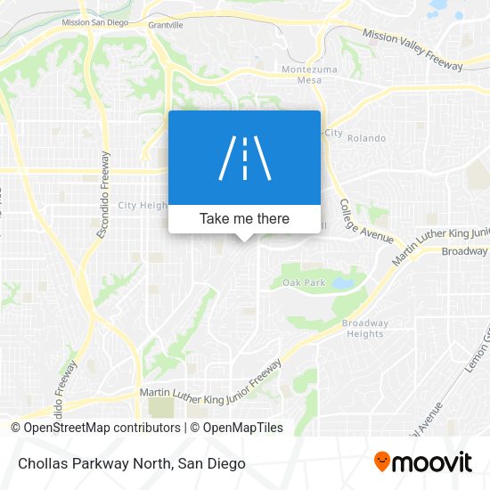 Chollas Parkway North map