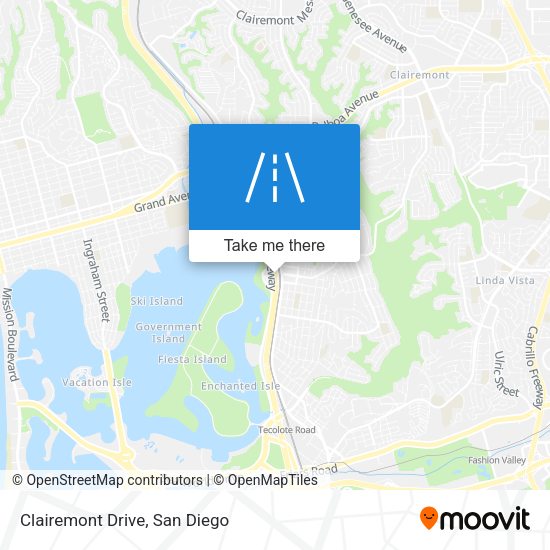 Clairemont Drive map