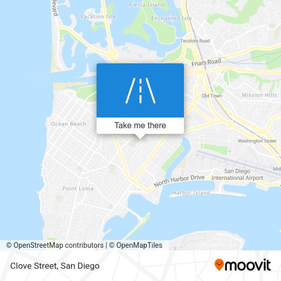 Mapa de Clove Street