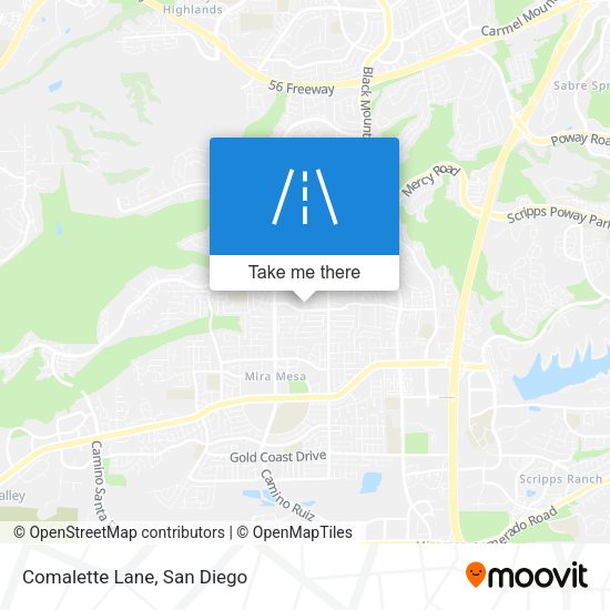 Comalette Lane map
