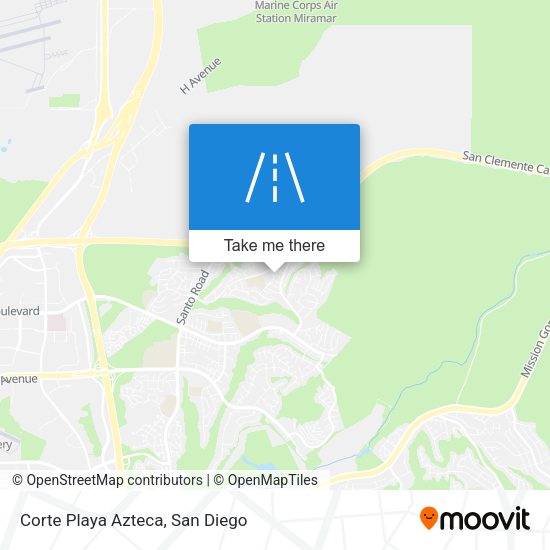 Corte Playa Azteca map