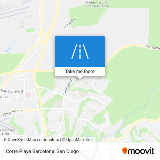 Corte Playa Barcelona map
